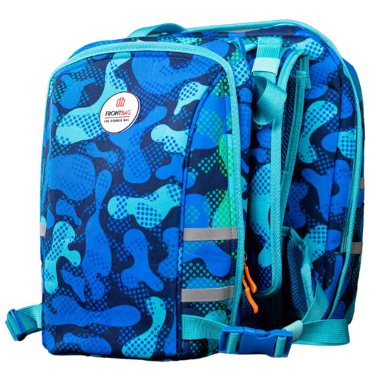 Frontbag Schulranzen Camou Blue 3 tlg.