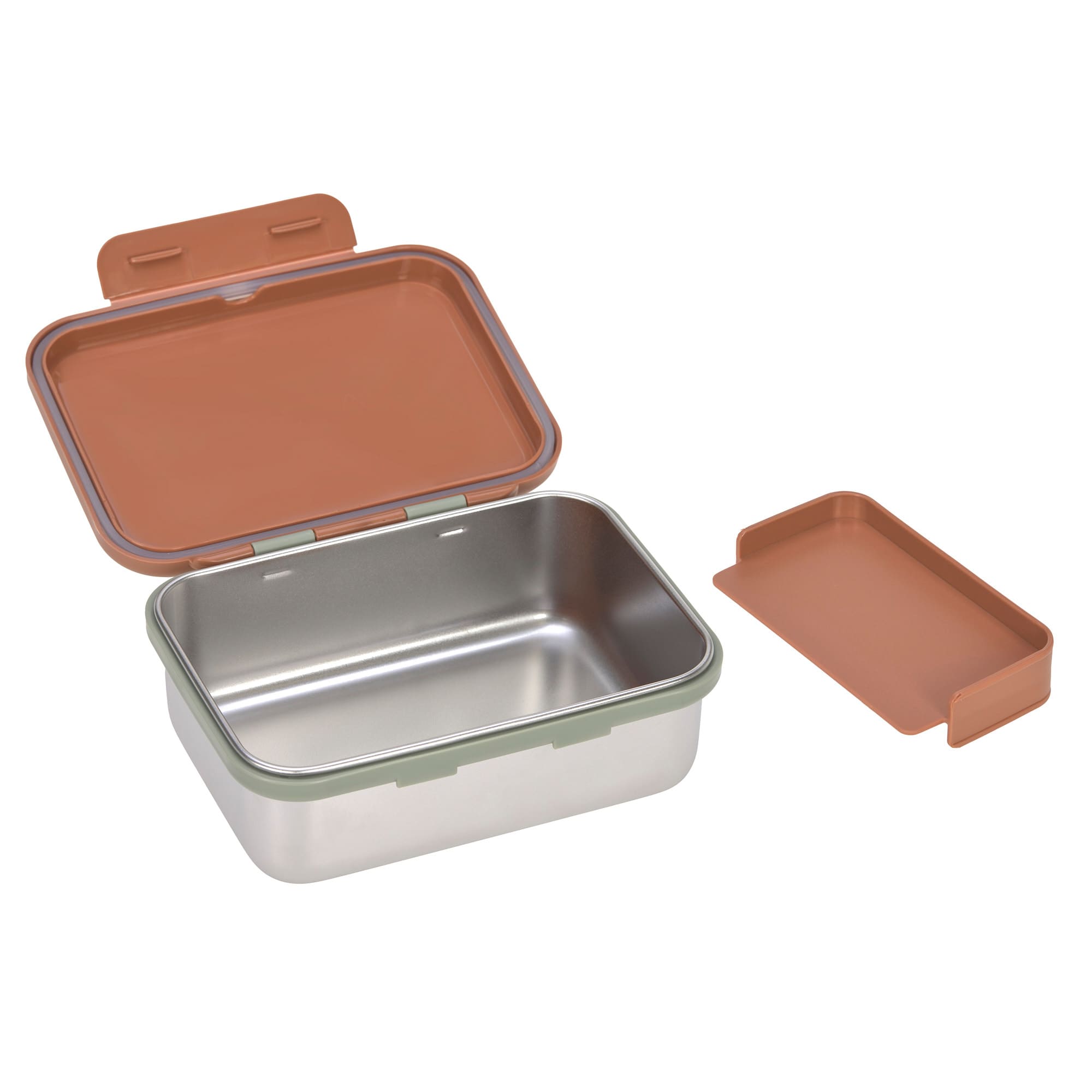 Lässig Edelstahl Lunchbox Happy Prints caramel