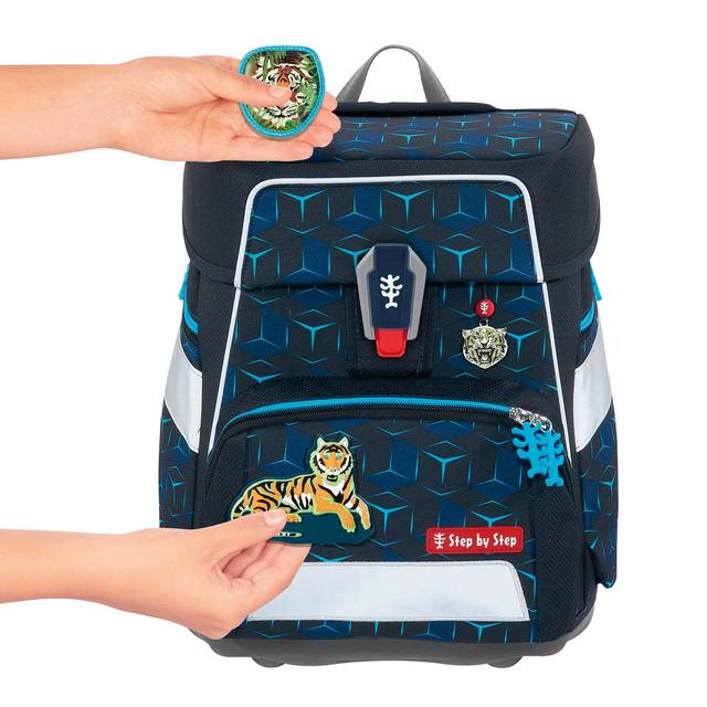 Step by Step Schulranzen Space Shine Tiger Night Kimba 5 tlg.2024