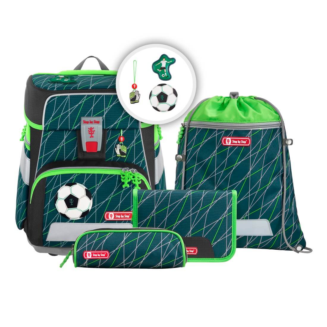 Step by Step Schulranzen Set Space Soccer World 5 tlg.