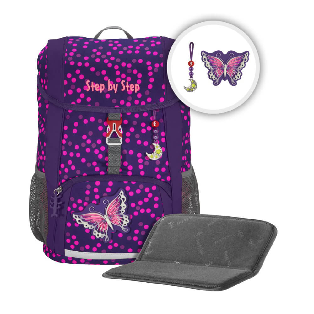 Step-by-Step-Rucksack-Butterfly-Night Step by Step KID SHINE Rucksack Butterfly Night Ina 3 tlg.