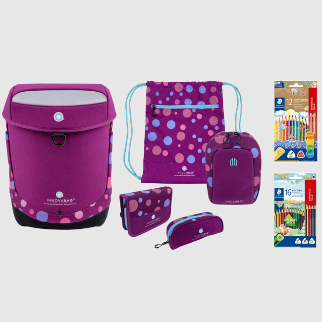 innovabag-schulranzen-purple-bubbles-8tlg innovabag-schulranzen-purple-bubbles-8tlg