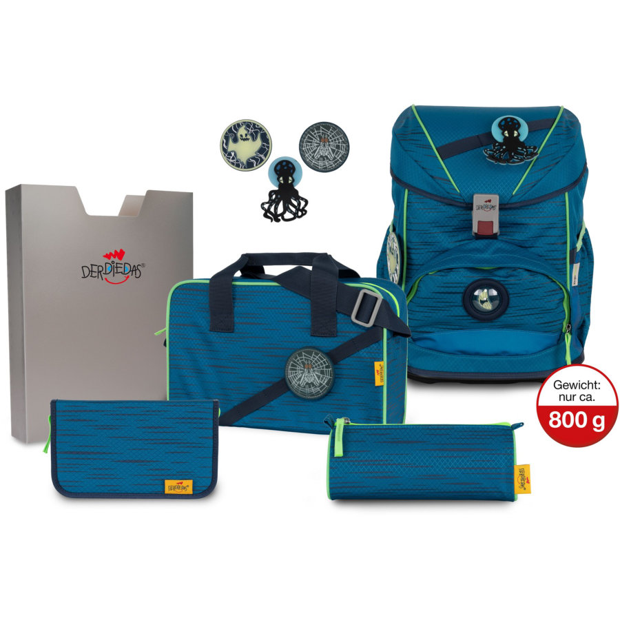 DerDieDas-Ghost-ErgoflexpGO3ch8jjsD86 DerDieDas Schulranzen Ergoflex Buttons Ghost 5 tlg.