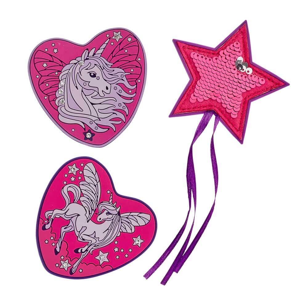 DerDieDas Wechselbuttons 3 tlg. Pretty Unicorn