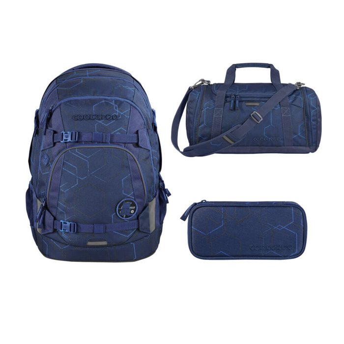 coocazoo-schulrucksack-set-mate-blue-motion-3tlg coocazoo-schulrucksack-mate-set-3tlg-sporttasche-blue-motion
