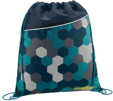 Coocazoo-Sportbeutel-Geometric-Melange Coocazoo RocketPocket Sportbeutel Blue Geometric Melange