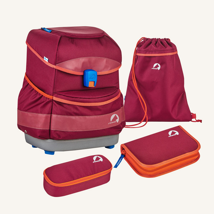 finkid-schulranzen-buddy-red-chili-5tlg finkid schulranzen set buddy 4tlg beet red chili