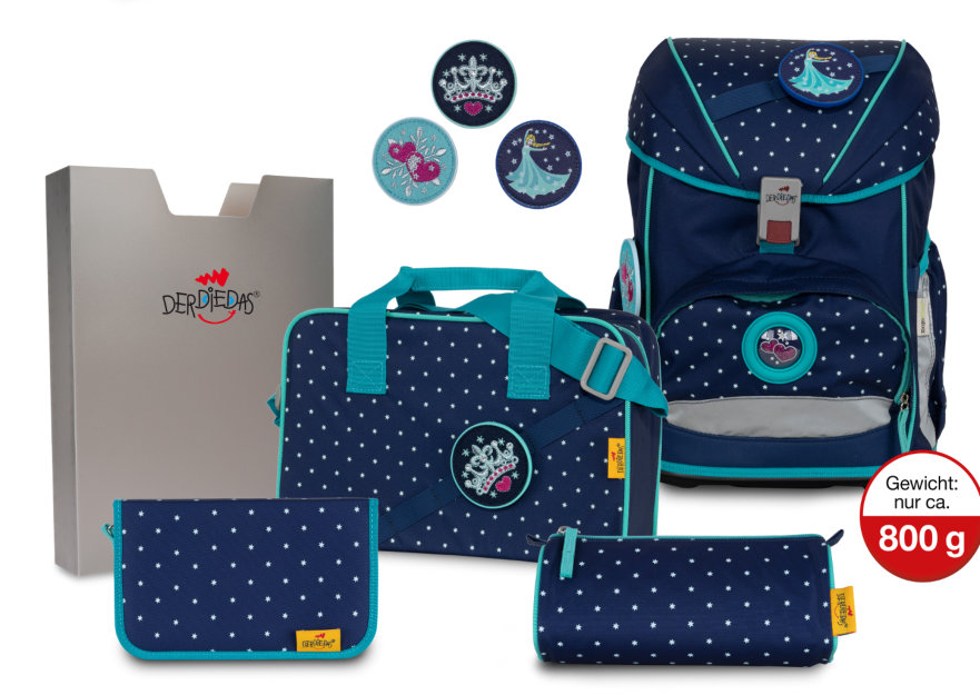 DerDieDas-Star-Princess-Ergoflexu0URohVNMyfBA DerDieDas Schulranzen Ergoflex Buttons Star Princess 5 tlg.