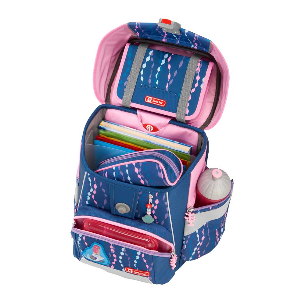 Step-by-Step-Schulranzen-Space-Mermaid-Deckel-offen Step by Step Schulranzen Space Mermaid Bella 5 tlg.