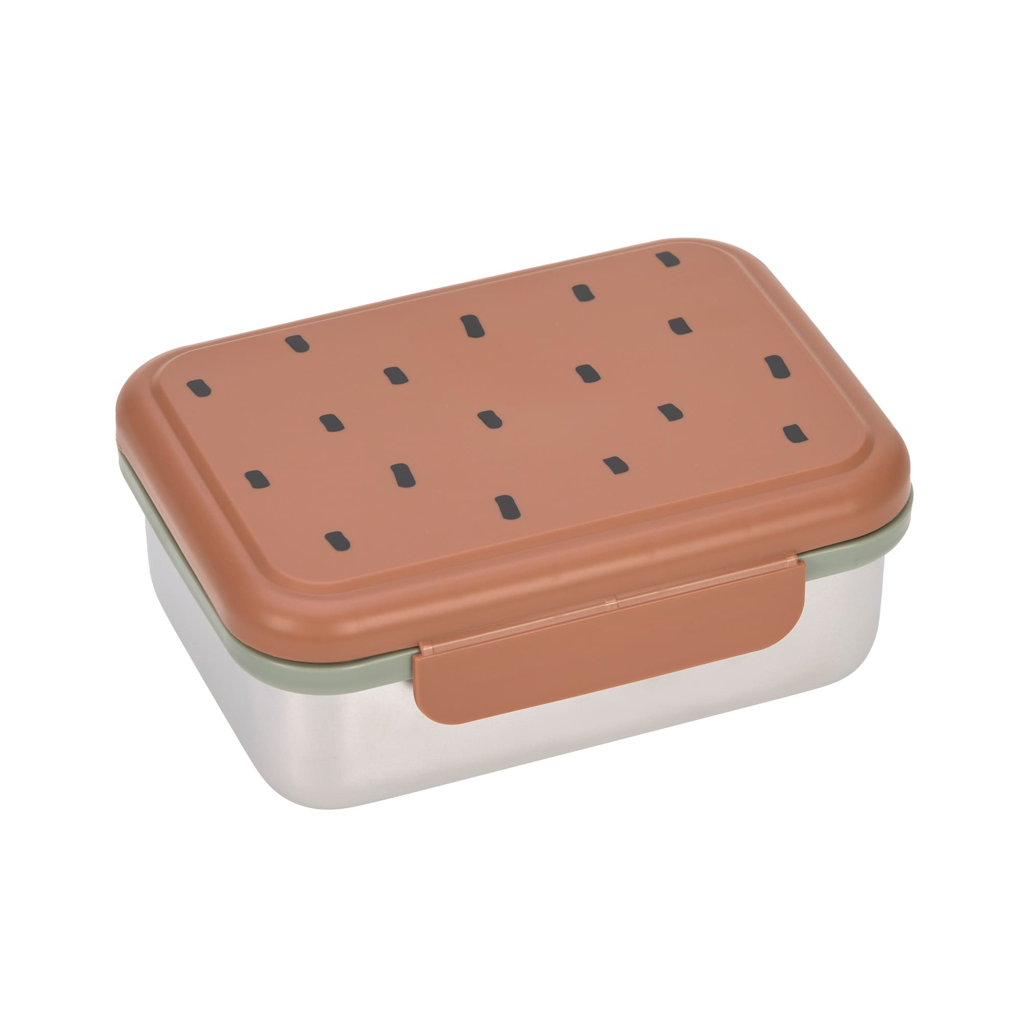 laessig-edelstahl-lunchbox-happy-prints-light-caramel Lässig Edelstahl Lunchbox Happy Prints caramel