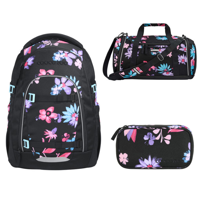 Coocazoo Mate Schulrucksack Floral Artnight 3 tlg Neues Modell