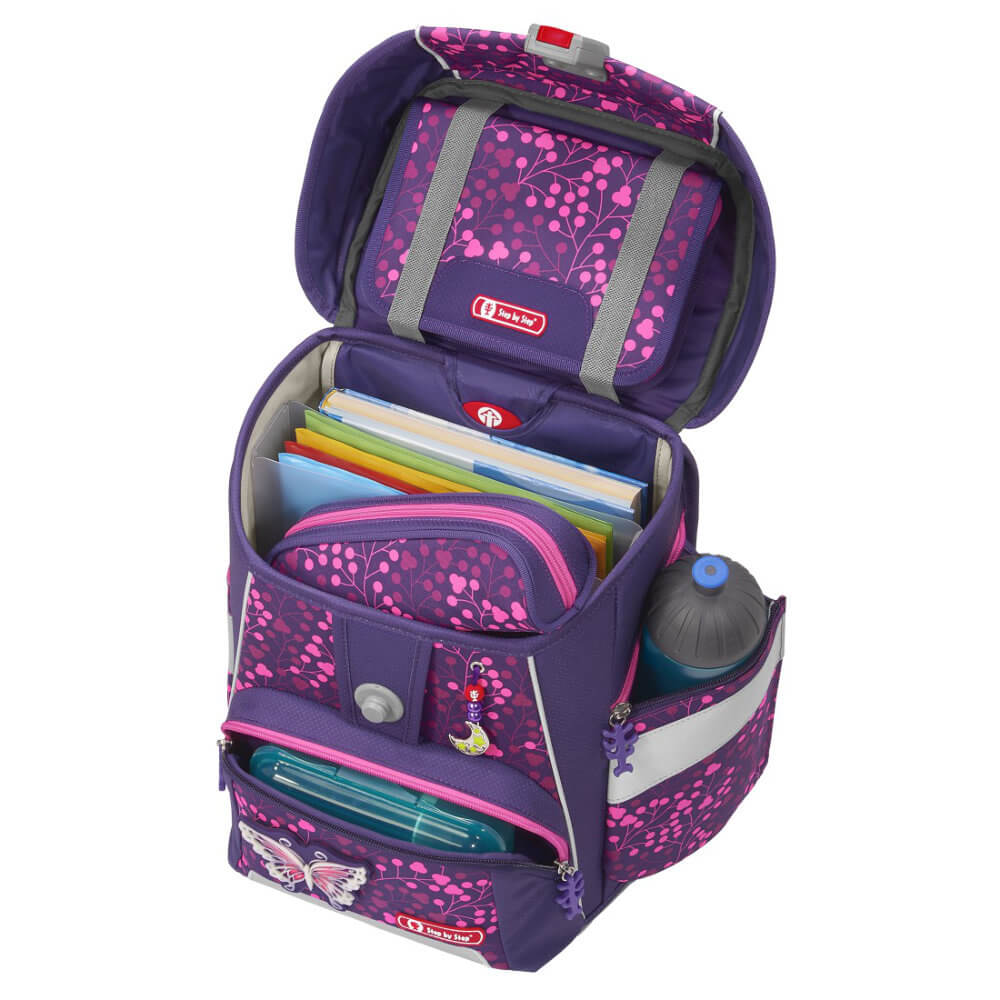 Step-by-Step-Schulranzen-Space-Butterfly-Night-oben Step by Step Schulranzen Space Shine Butterfly Night Ina 5 tlg.