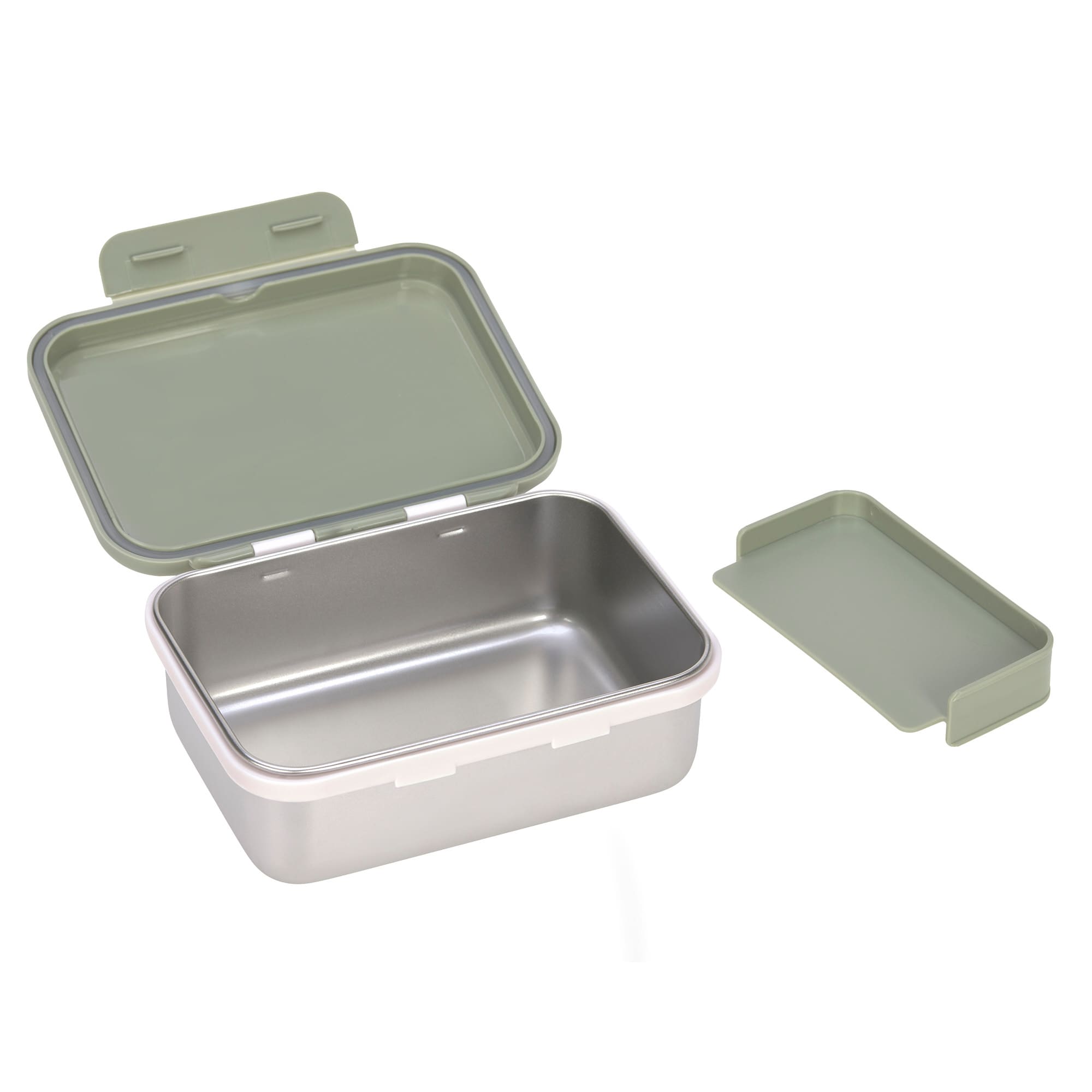 Lässig Edelstahl Lunchbox Happy Prints light olive