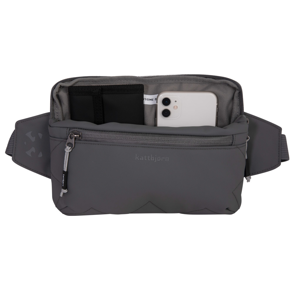 kattbjoern-hip-bag-dark-grey-offen Kattbjoern Hip Bag Dark Grey