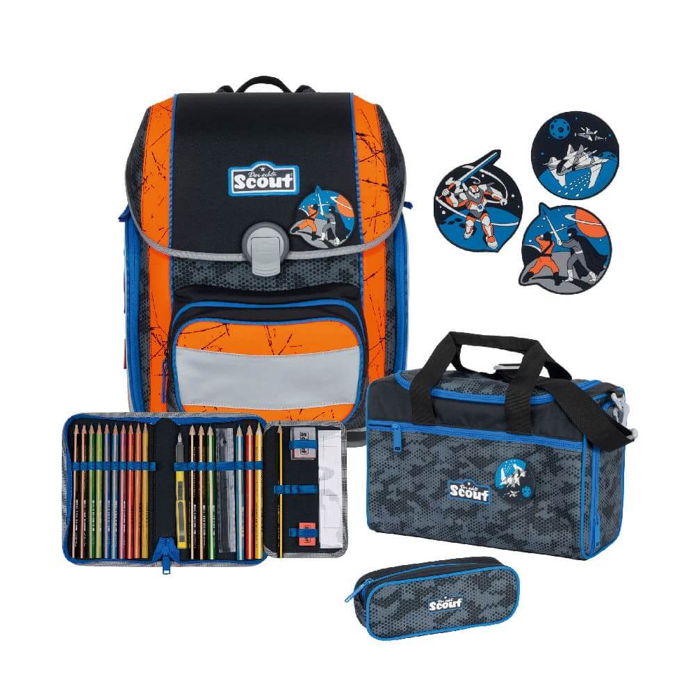 Scout-Schulranzen-Set-Genius-Star-Commander-4tlg Scout Schulranzen Genius Star Commander 4 tlg.