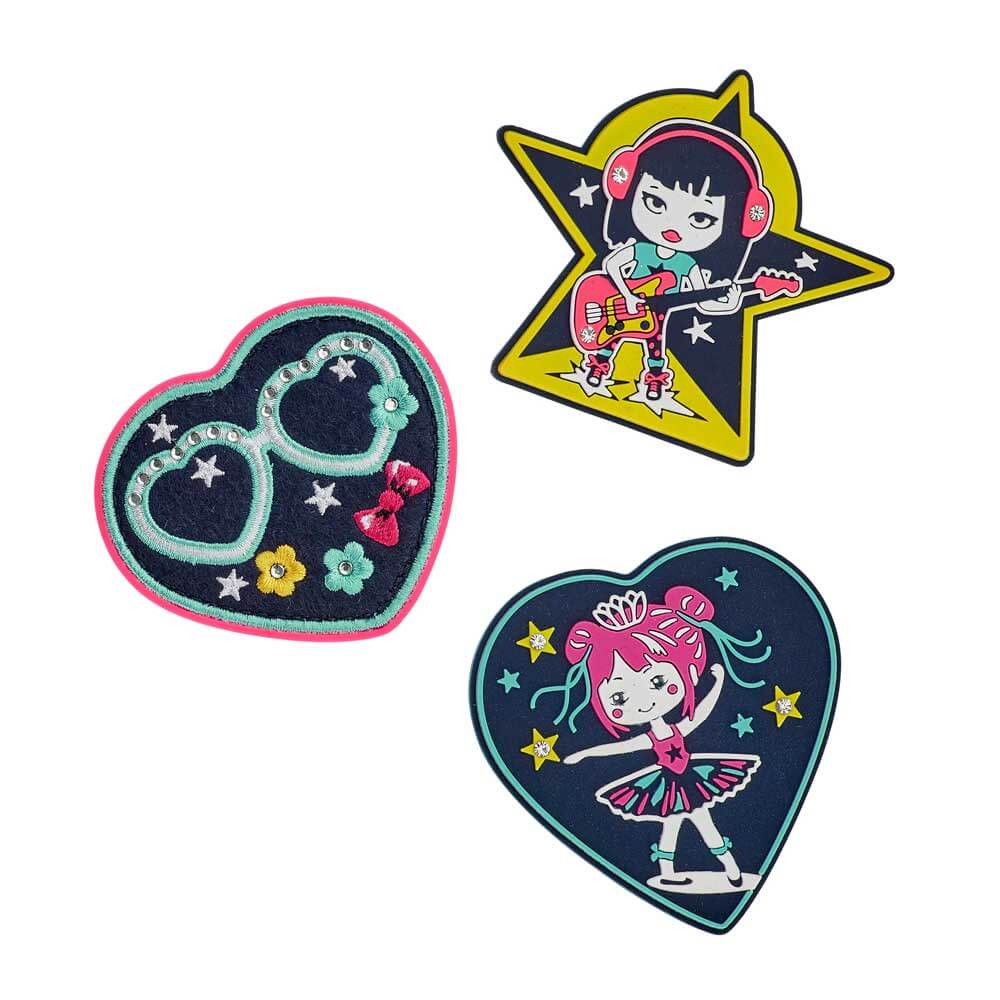 DerDieDas-Buttons-Neon-Star DerDieDas Wechselbuttons 3 tlg. Neon Star