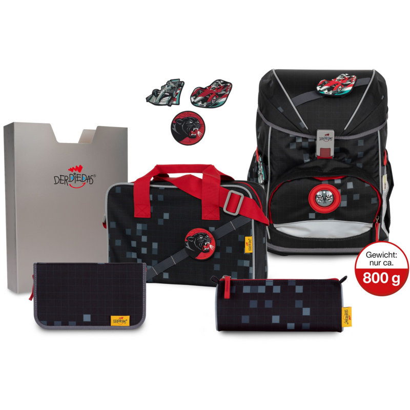 DerDieDas-Speed-Power-ErgoflexdHEP7yafj2p4B DerDieDas Schulranzen Ergoflex Buttons Speed Power 5 tlg.