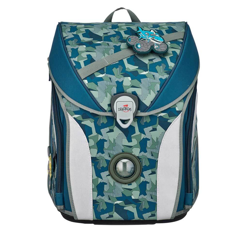 DerDieDas-Schulrucksack-Ergoflex-Max-Monster-Truck-Vorderansicht DerDieDas Schulrucksack Ergoflex Max Monster Truck 5 tlg.