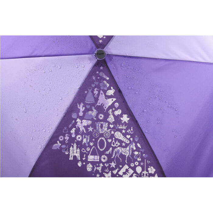 Step by Step Regenschirm Magic Rain Effect Purple