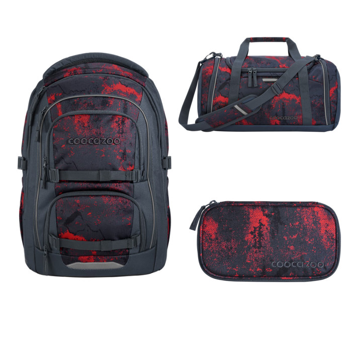 coocazoo-schulrucksack-porter-broken-black-3tlg coocazoo-schulrucksack-porter-broken-black-3tlg