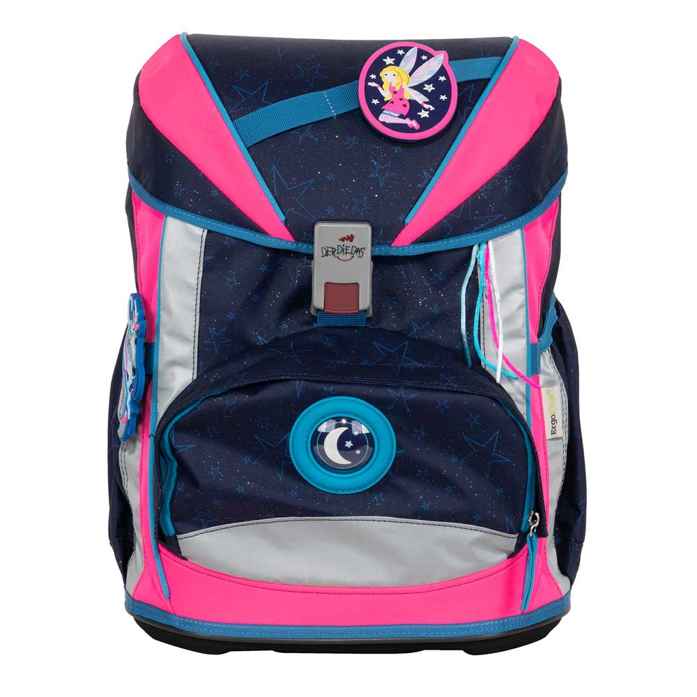 DerDieDas Schulranzen Ergoflex Buttons Blue Fairy 5 tlg.